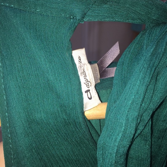 Emerald Green Dynamite Chiffon Halter Mini Dress - Picture 5 of 5